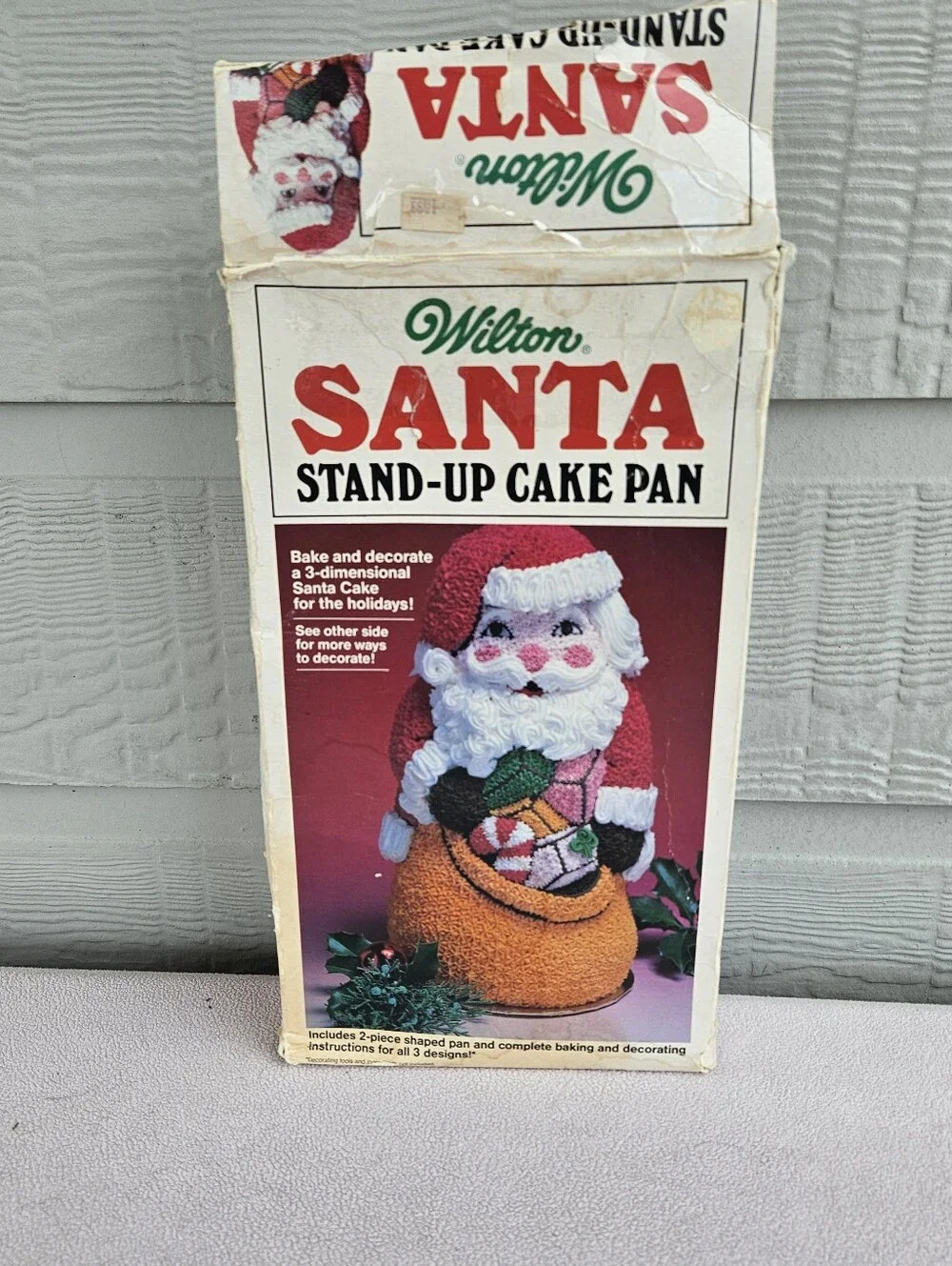 VTG Wilton Santa Claus Stand-Up Cake Pan Instructions Aluminum 11